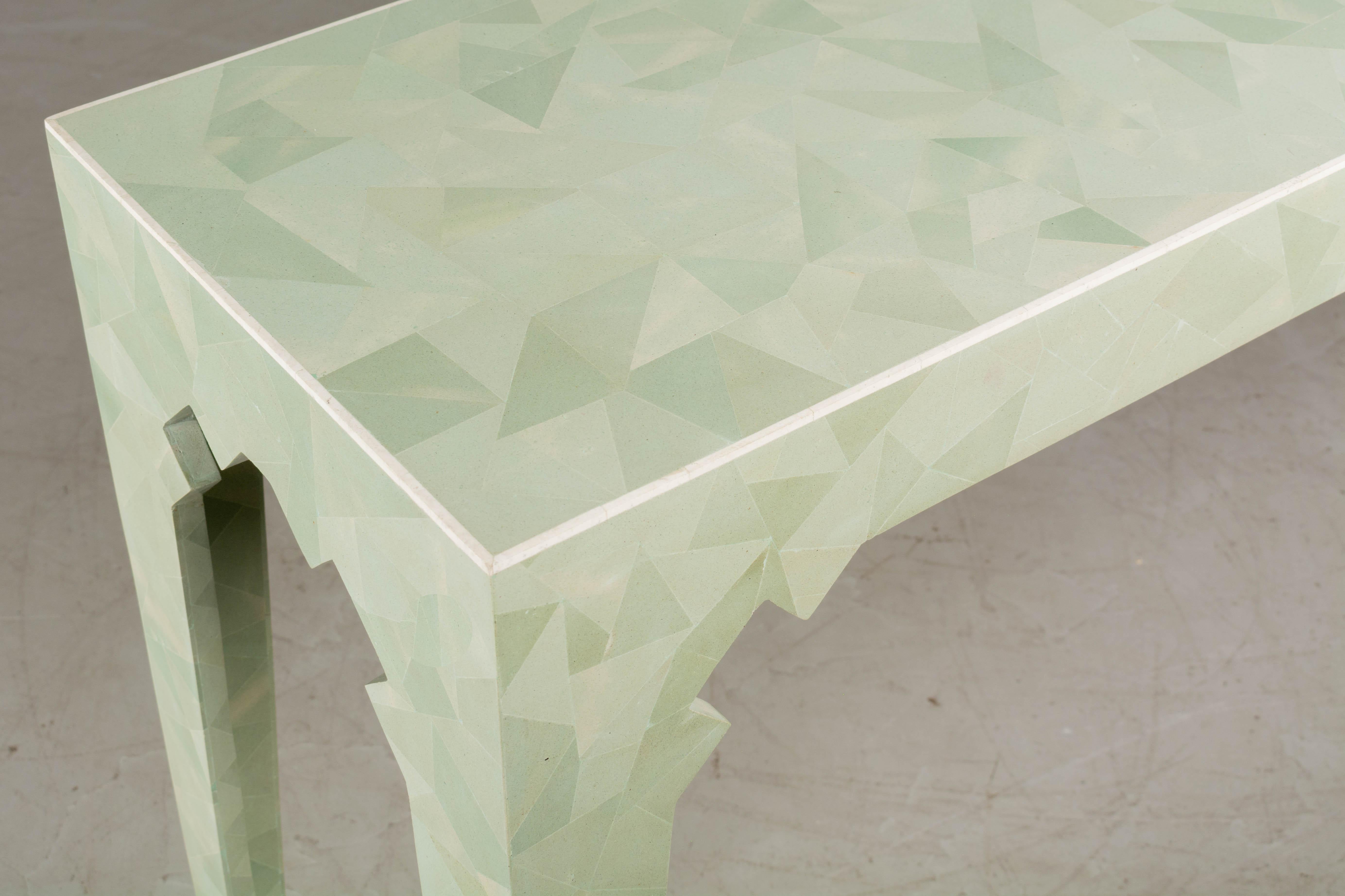 Oggetti Tessellated Stone Console Table & Mirror For Sale 2