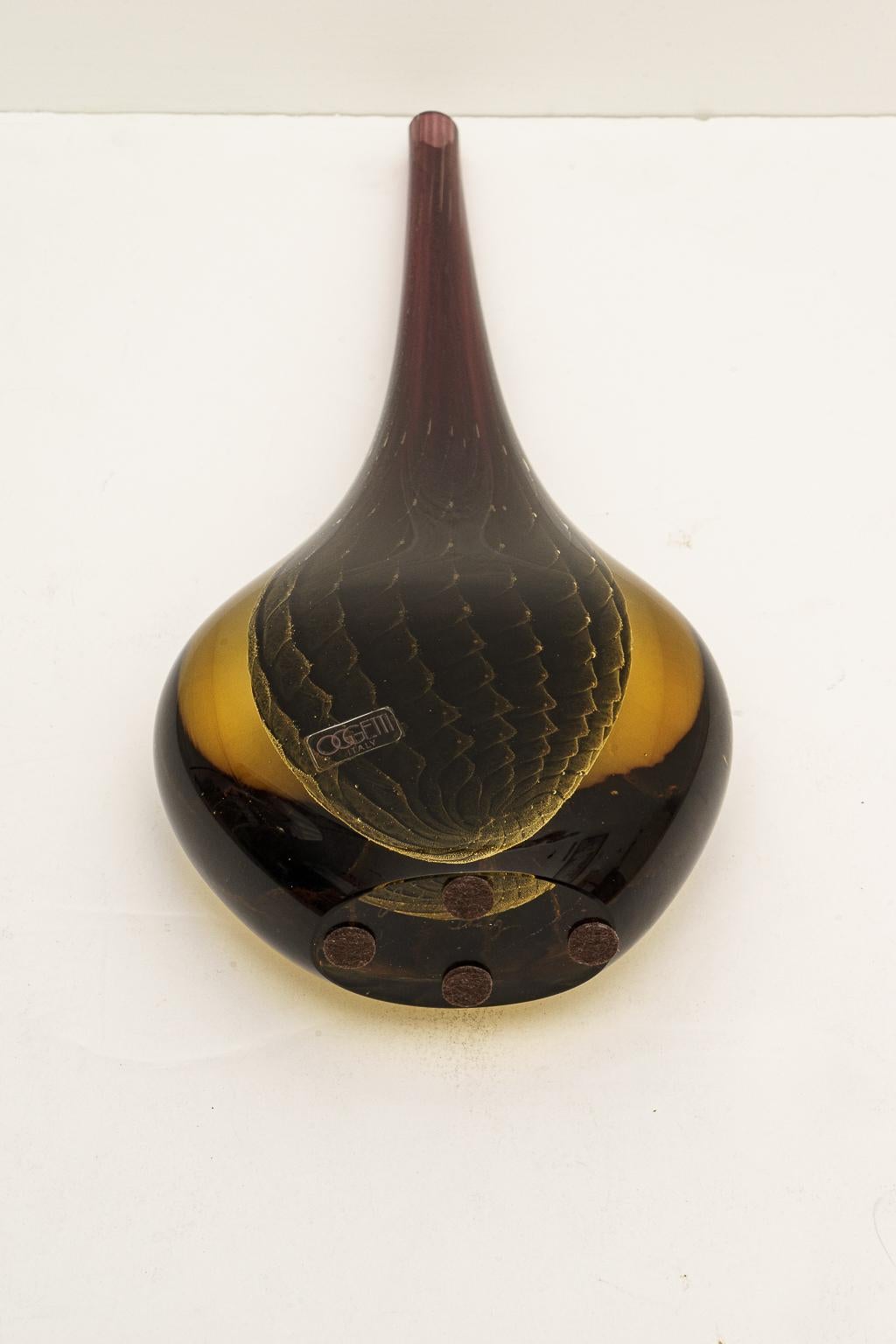 Murnao Glass Vase by Oggetti  In Good Condition For Sale In West Palm Beach, FL
