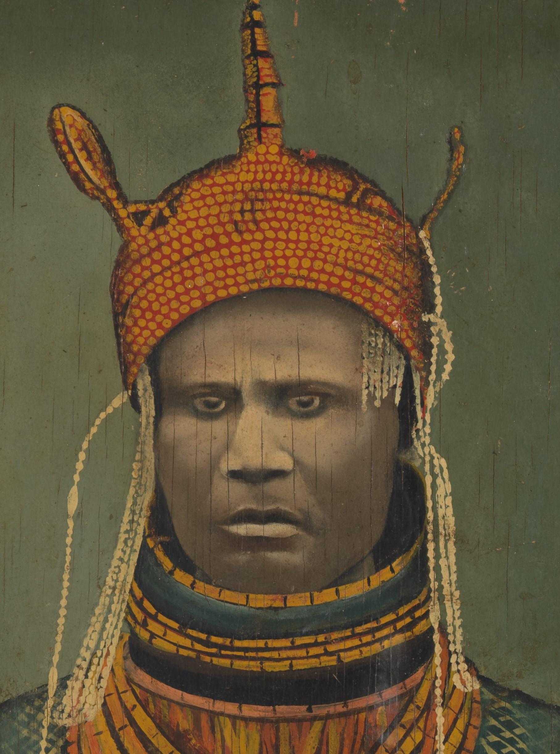Nigerian Ogho of Ozoro, Portait of Uku Akolopolo Akenzua II-Oba of Benin