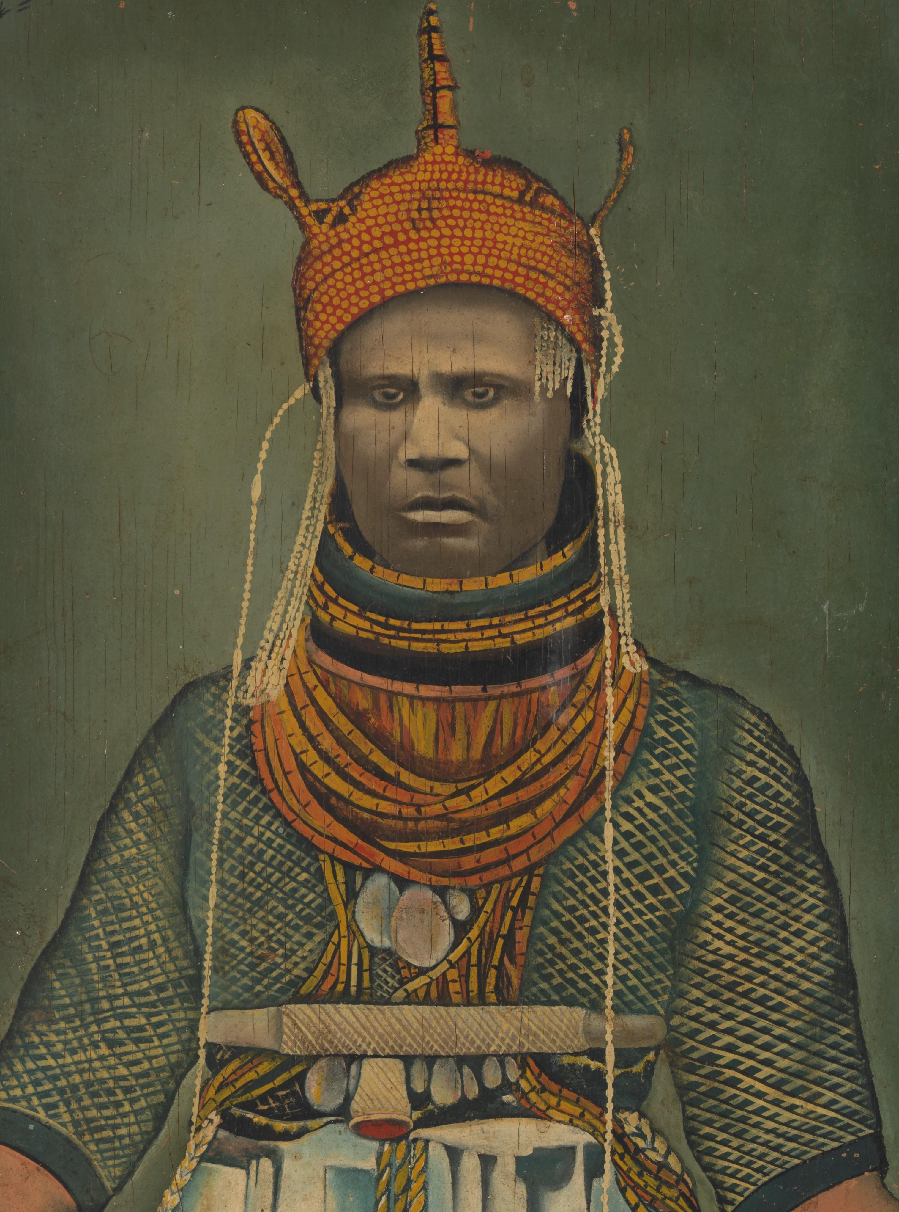 20th Century Ogho of Ozoro, Portait of Uku Akolopolo Akenzua II-Oba of Benin