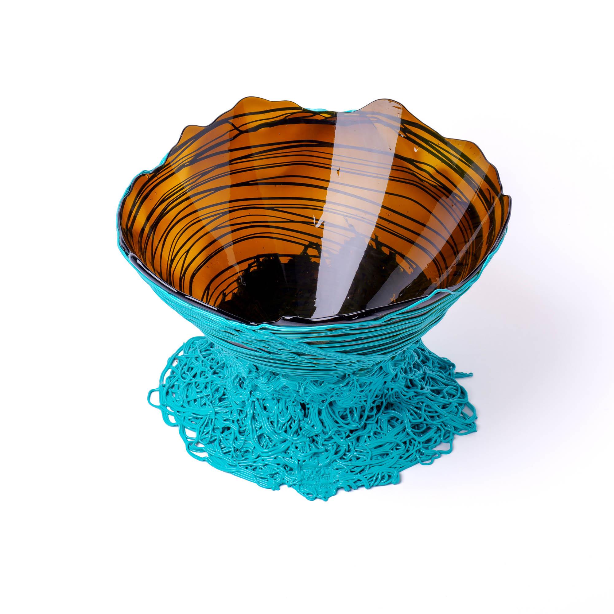 Italiano Cestino in resina Ogiva grande, trasparente e nero di Gaetano Pesce in vendita