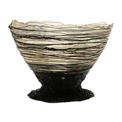 Ogiva XL Resin Basket in Clear and Black by Gaetano Pesce