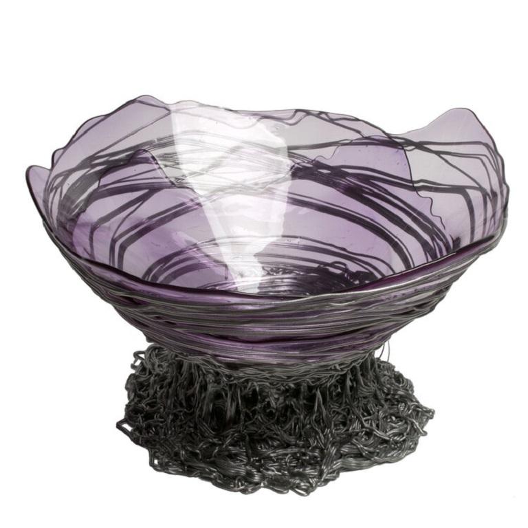 Ogiva basket - clear lilac and silver

Basket in soft resin designed by Gaetano Pesce in 1995 for Fish Design collection.

Additional information:
Material: Soft resin
Colours: Clear lilac, silver
Dimensions: ø 55cm x H 42cm
Available in