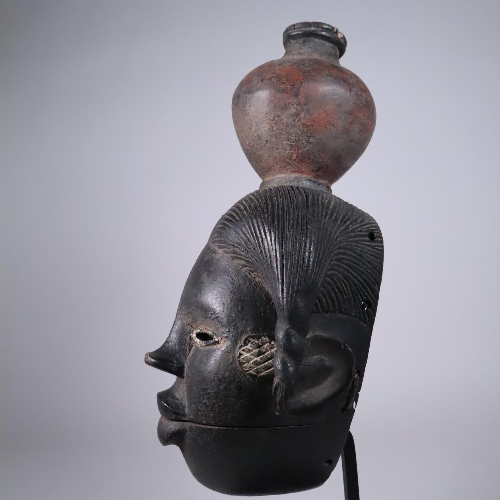 20th Century Ogoni Mask of Titled Young Woman Nigerian Tribal Art