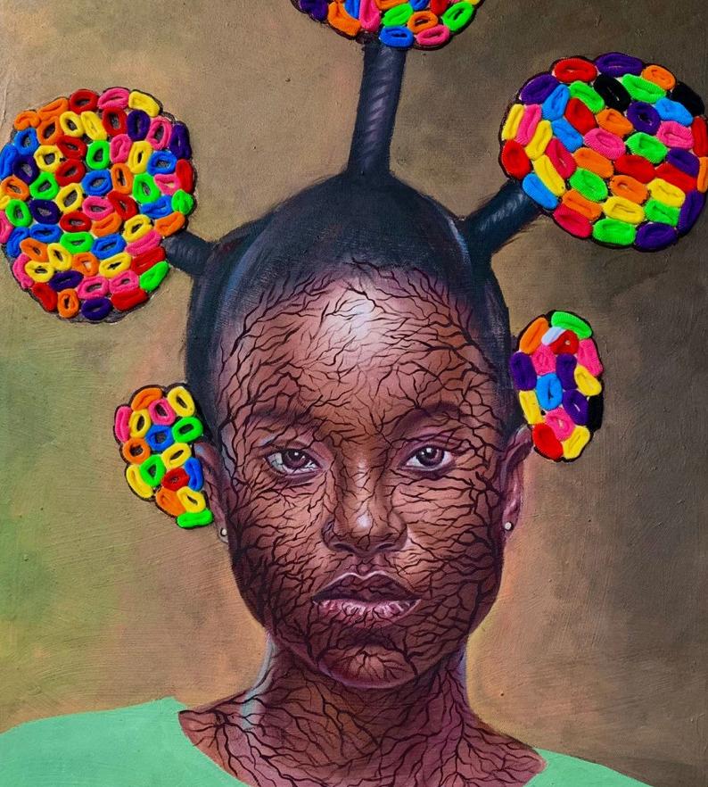 Eleganz – Painting von Ogunleke Festus Abiodun