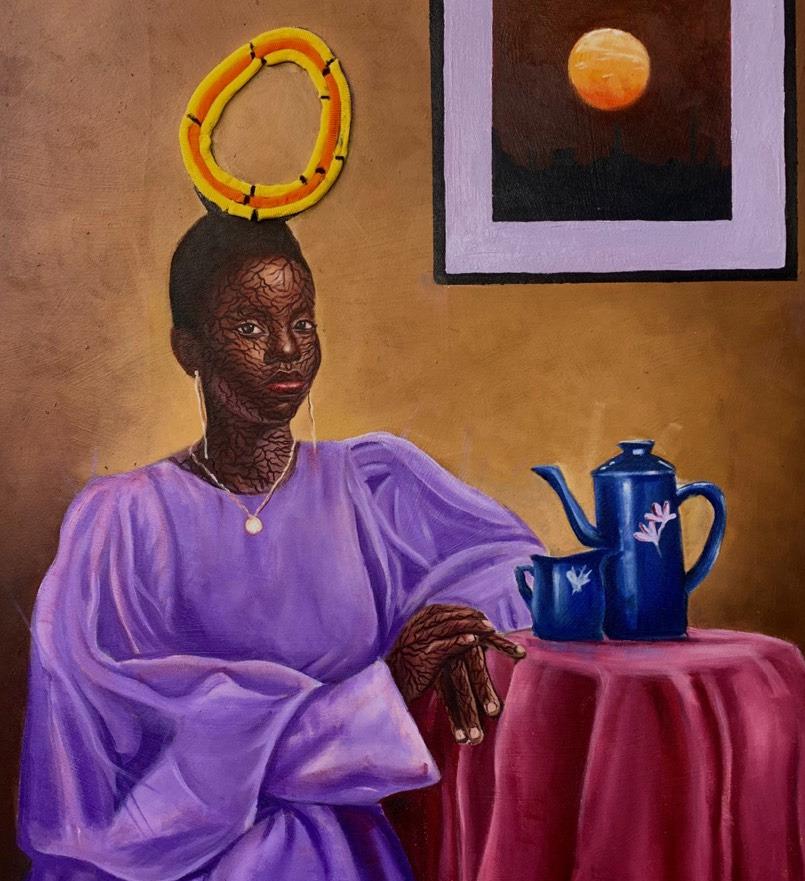 Tranquility - Painting by Ogunleke Festus Abiodun