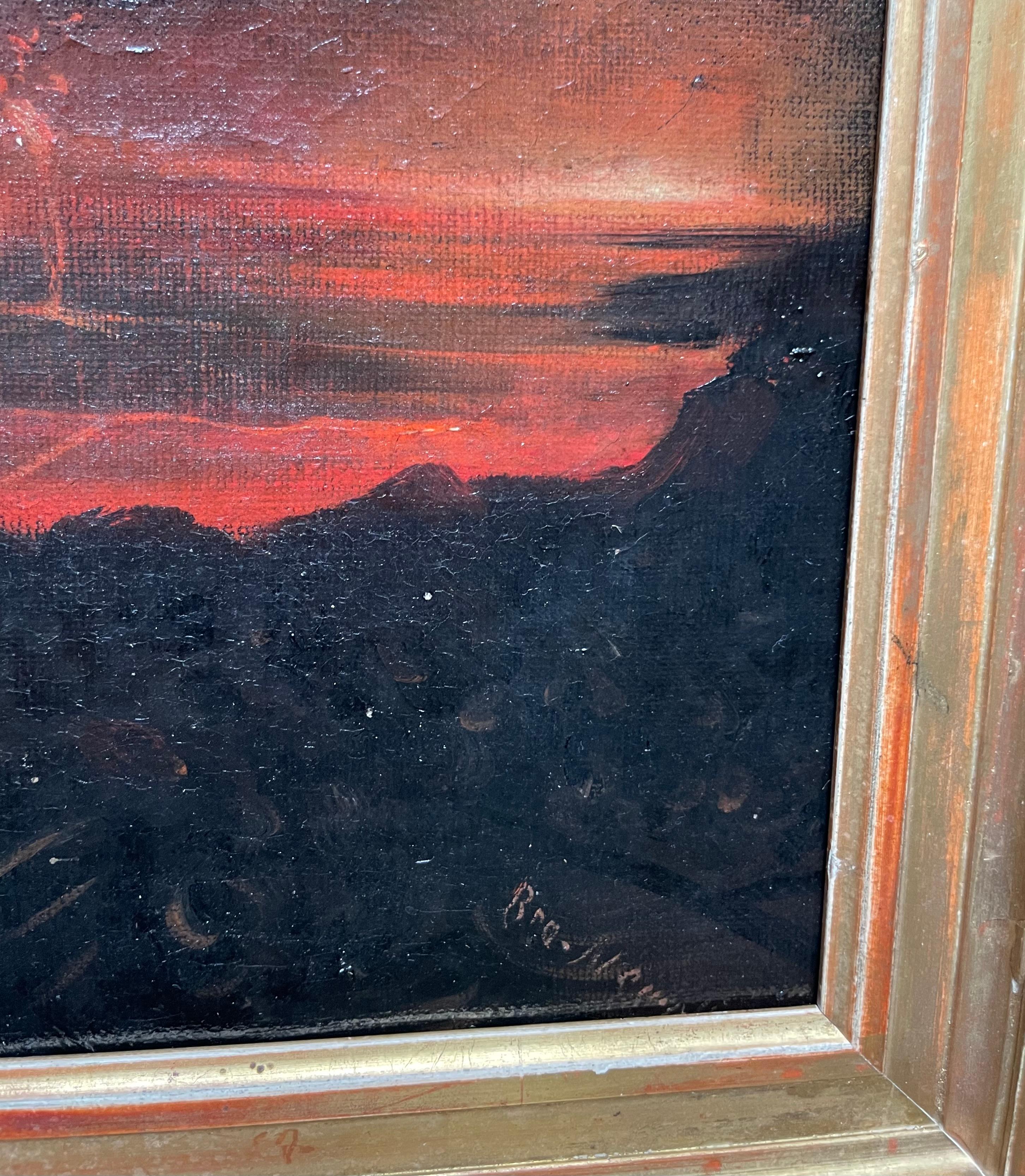 Ogura Yonesuke Itoh (1870 - 1940), attributed to

View of the crater of Mauna Loa, Hawai 
Circa 1890-1900
Oil on canvas 
30 x 46 cm canvas
36 x 51 cm frame
Inscribed “Roa Mowna” lower right (Mowna Roa is the Hawaiian name for the Mauna Loa volcano,