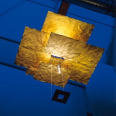 Vergoldeter Kronleuchter „Oh Mei Ma Kabir“ für Ingo Maurer, vergoldet