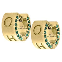 Oh! Namesake Emerald Huggies in 18ct Yellow Gold