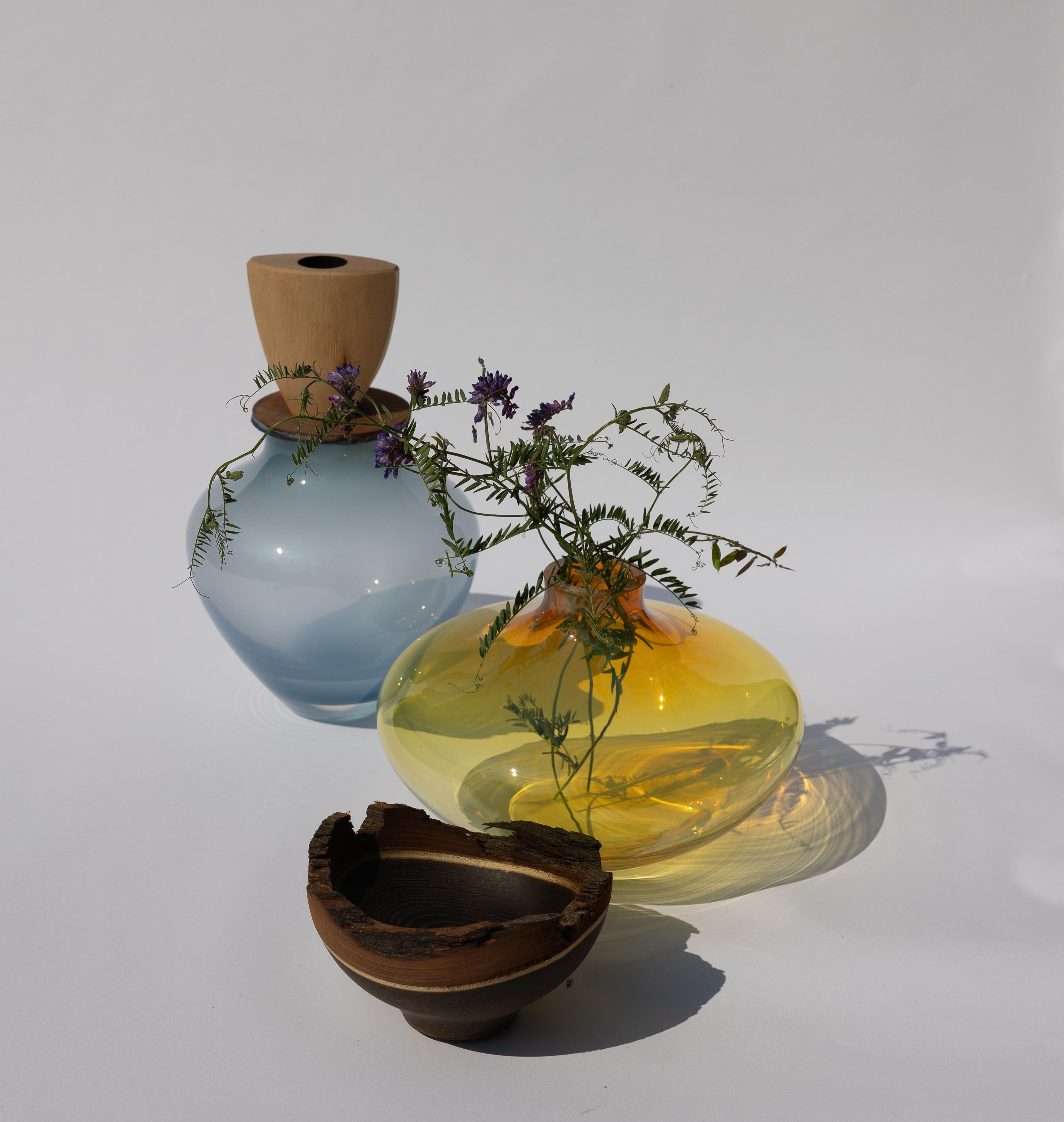 Ceramic Ohana Stacking Oat & Drop Vessel by Pia Wüstenberg For Sale