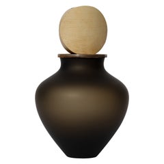 Ohana Stacking Satin Dark Smoke Vessel by Pia Wüstenberg