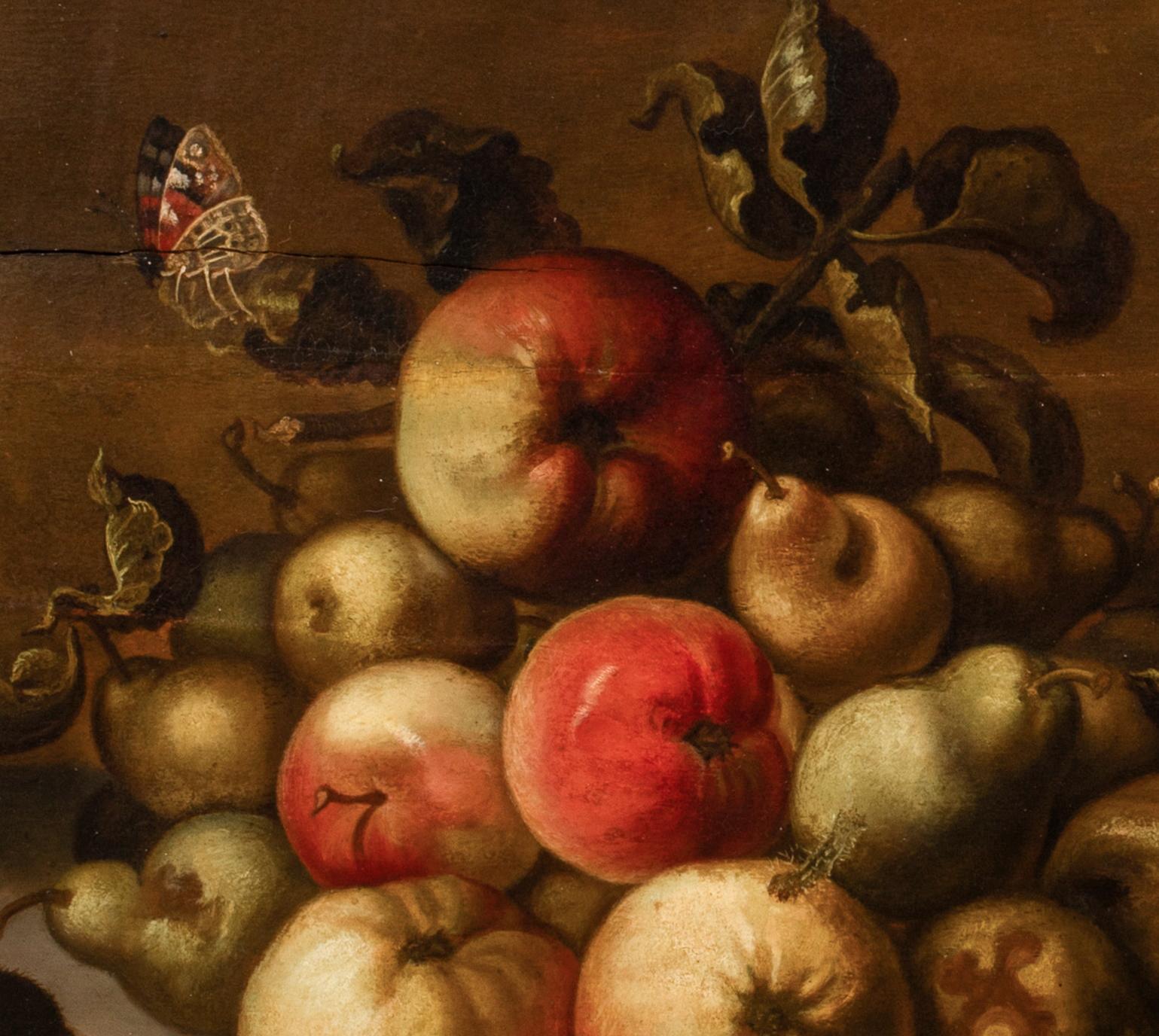 Study of Apples, Pears, Caterpillar, Butterflies and Mice - by Johannes BOUMAN - Dutch School Painting by Ohannes Bouman