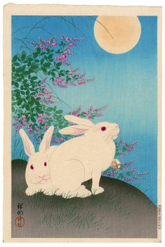 Les lapins et la lune - Showa, impression d'avant la Seconde Guerre mondiale.