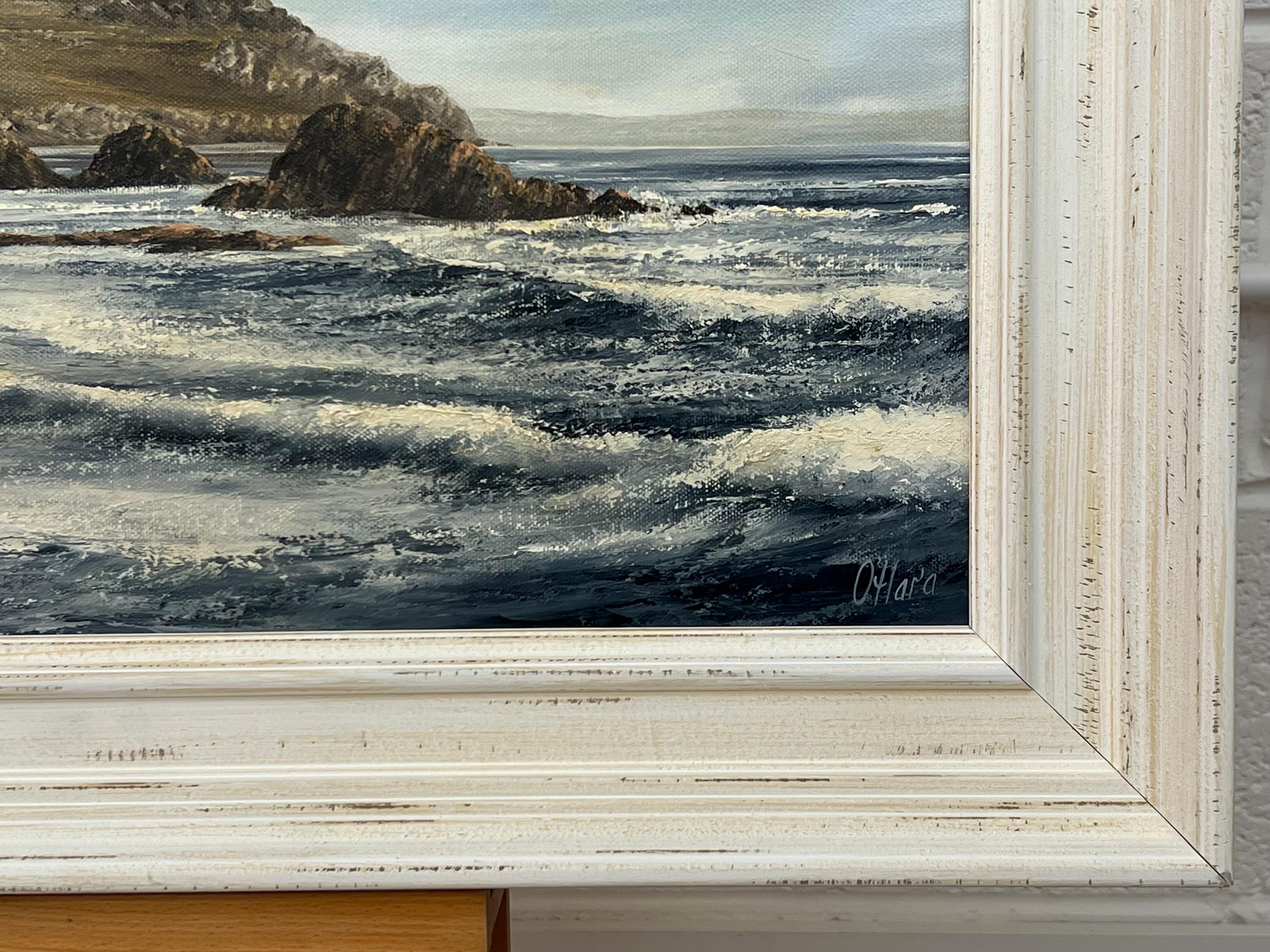 Atlantic Ocean Shoreline Seascape Painting of Causeway Coast in North Ireland For Sale 5