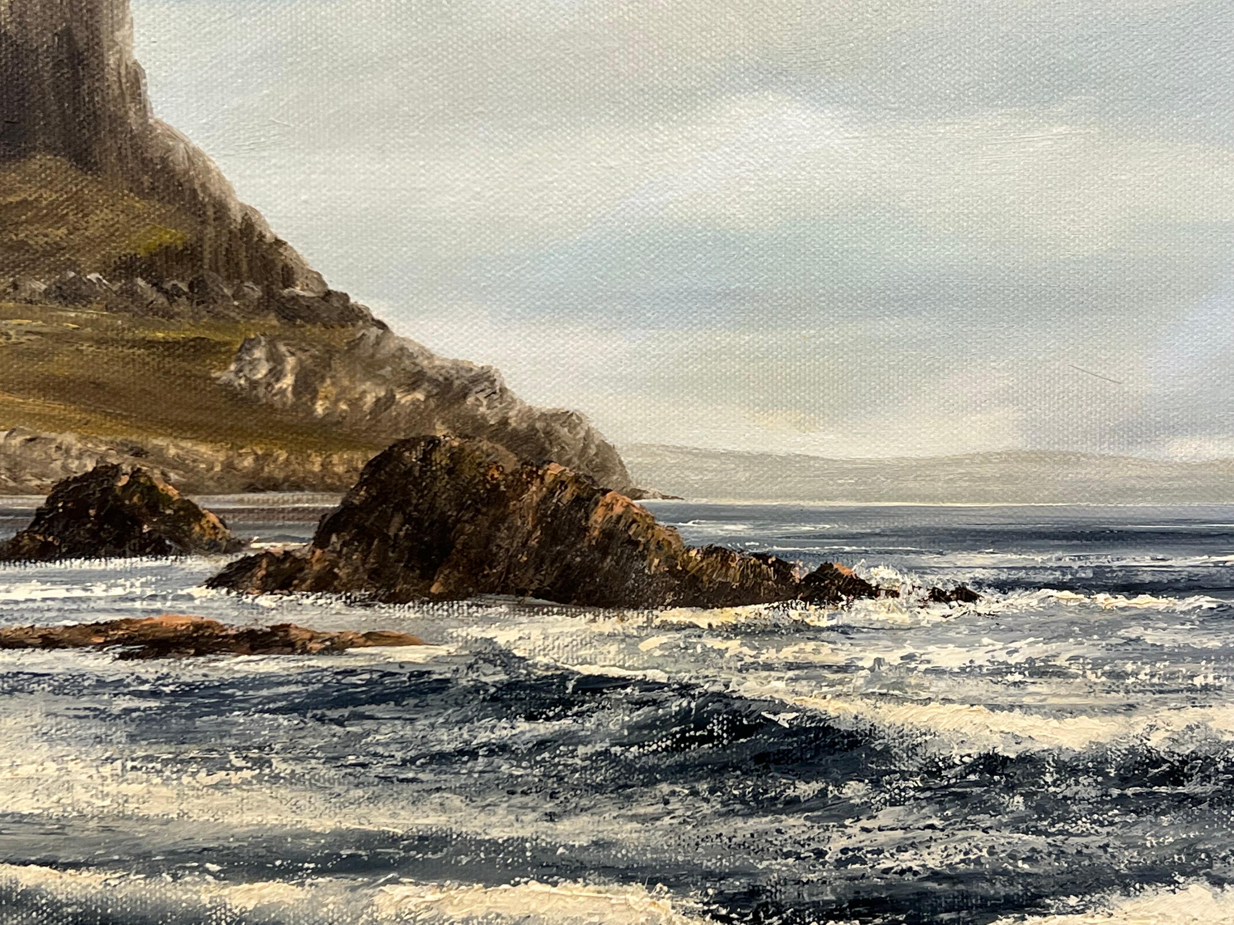 Atlantic Ocean Shoreline Seascape Painting of Causeway Coast in North Ireland For Sale 6