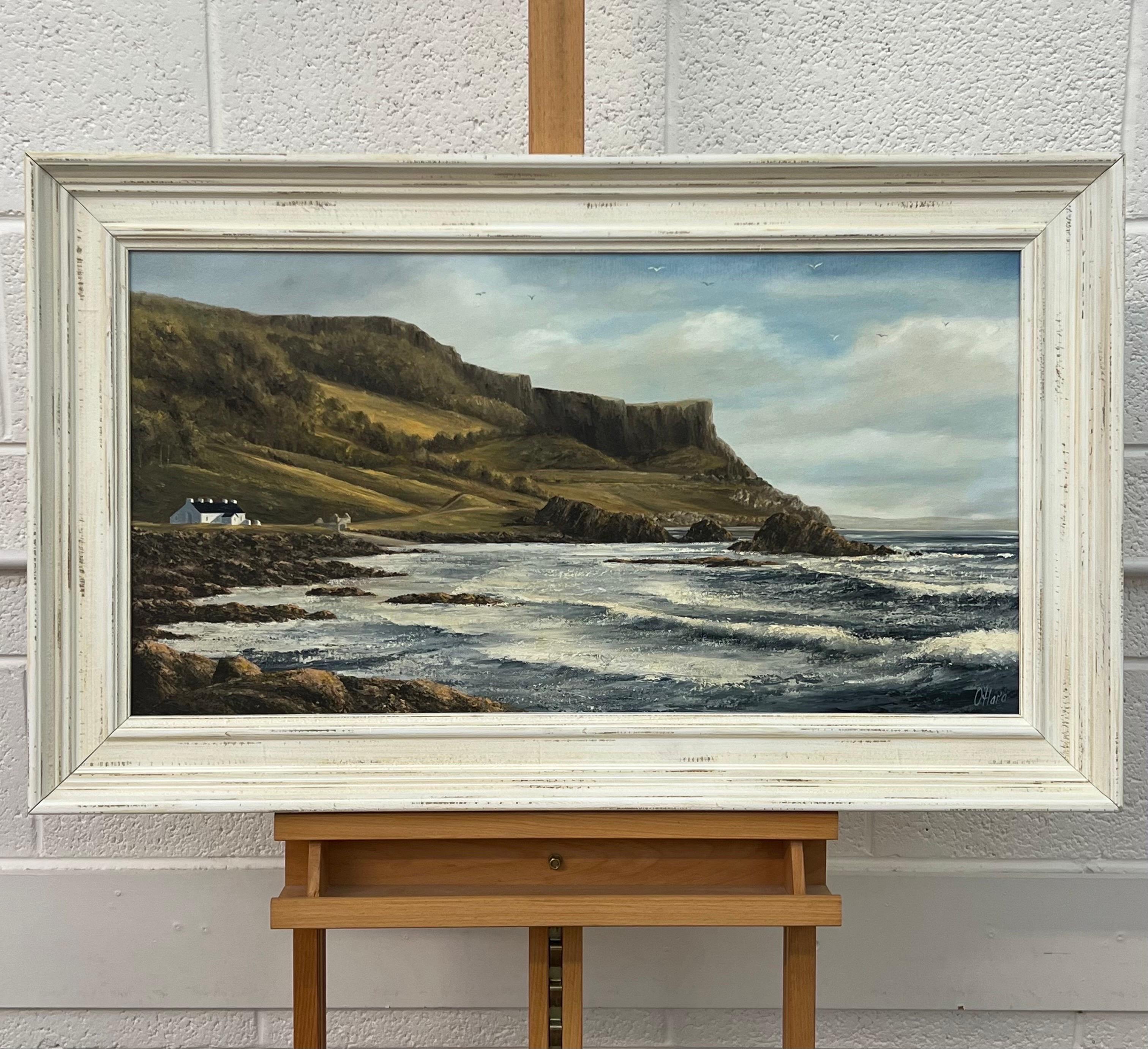 Atlantic Ocean Shoreline Seascape Painting of Causeway Coast in North Ireland For Sale 3