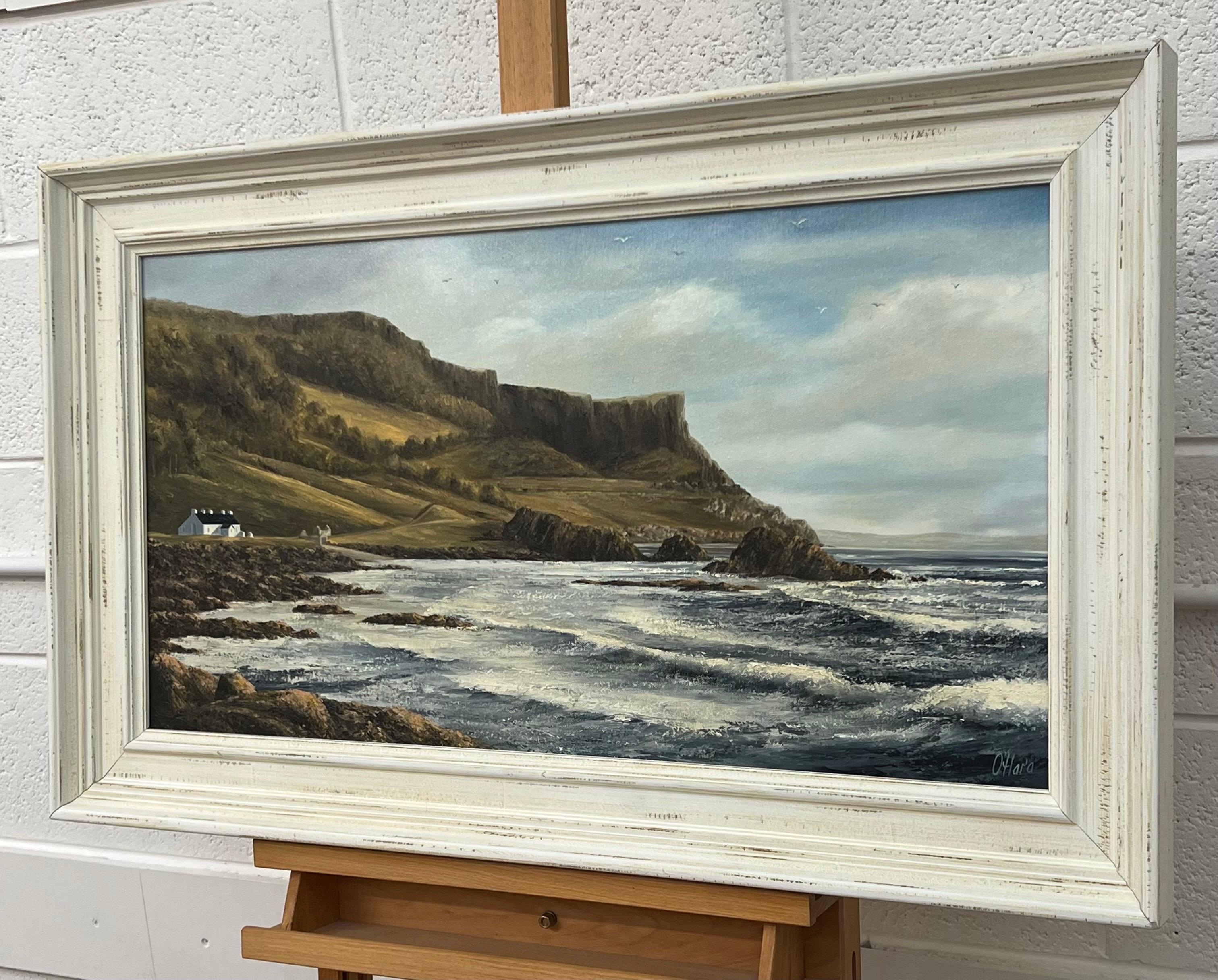 Atlantic Ocean Shoreline Seascape Painting of Causeway Coast in North Ireland For Sale 4