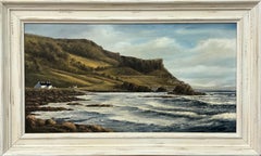 Atlantic Ocean Shoreline Seascape Painting of Causeway Coast in North Ireland