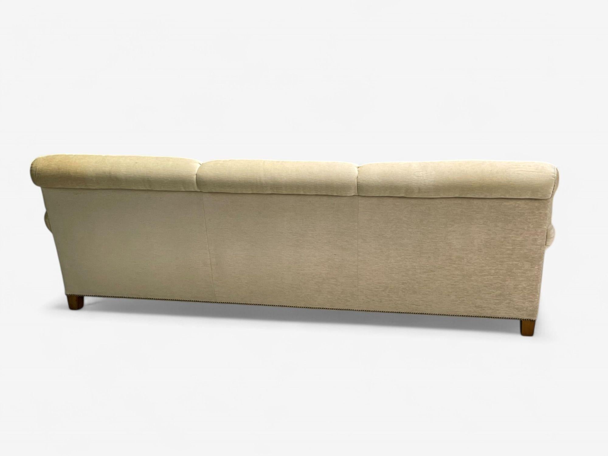 O’Henry House, Large Traditional Sofa and Ottoman, Velvet, USA, 2000s 4