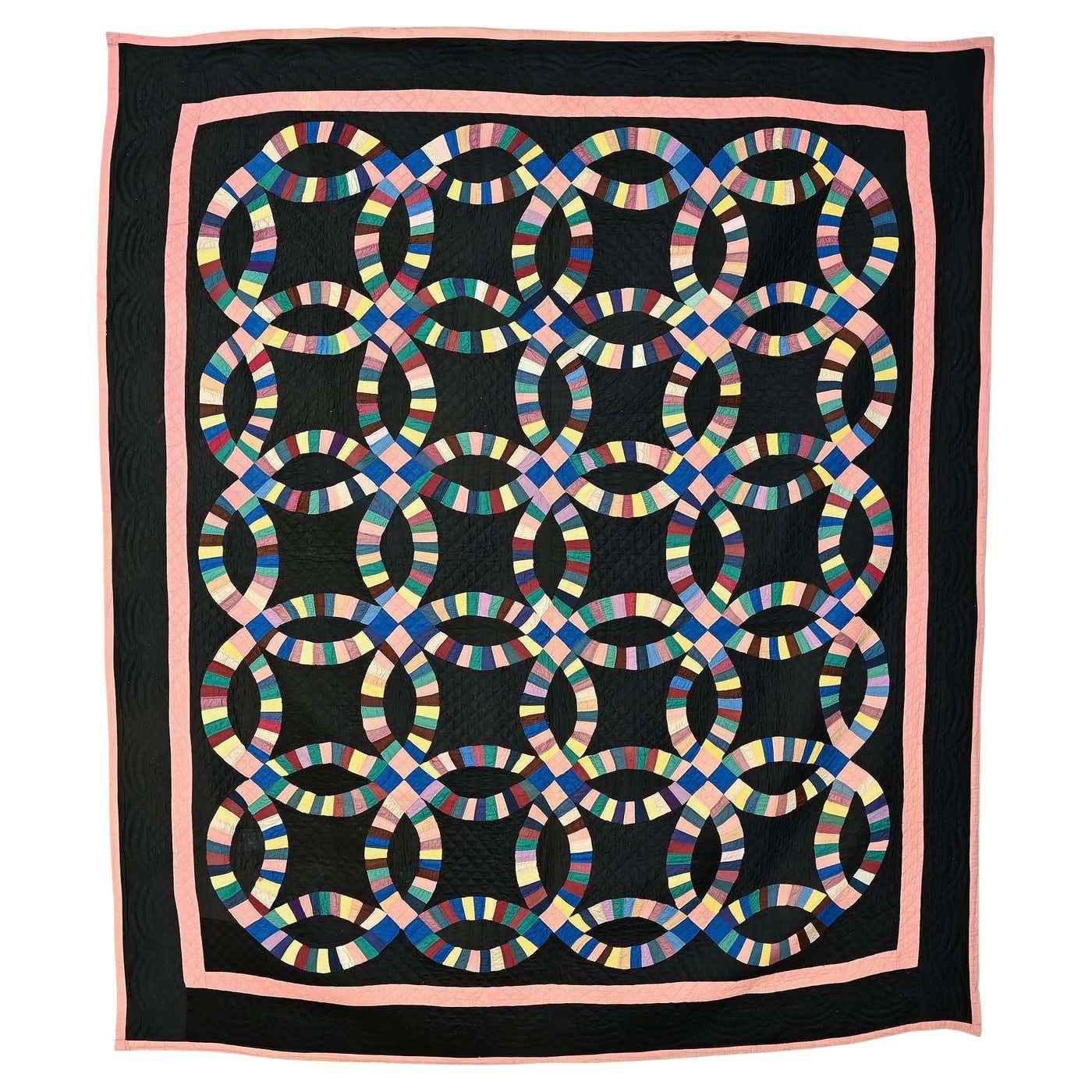 Ohio Amish Double Wedding Ring Quilt For Sale at 1stDibs friendship