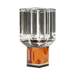Ohio Crystal Vase, Hand-Sculpted Contemporary Crystal