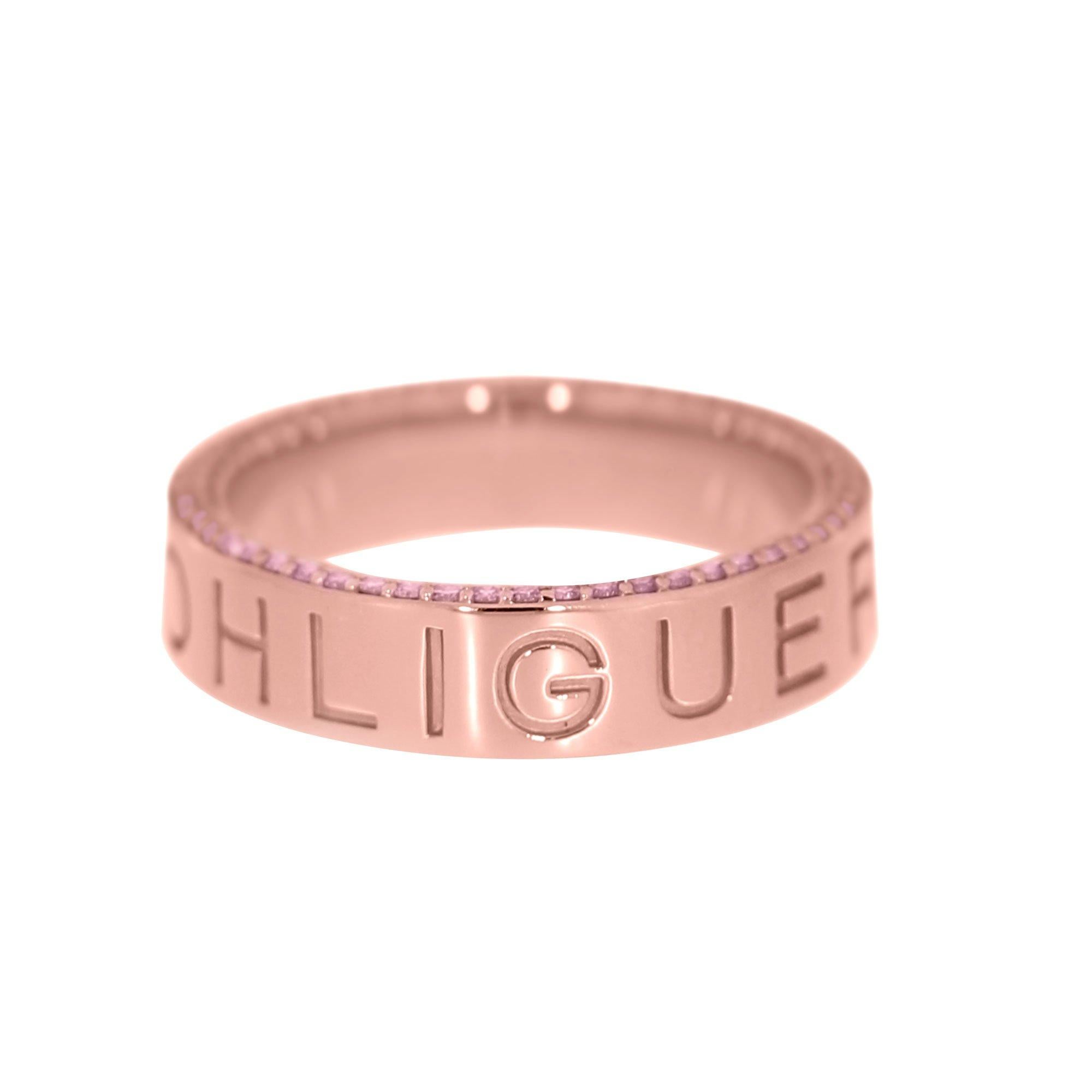 For Sale:  Ohliguer Namesake Ring in 18ct Rose Gold with Argyle Pink Diamonds 2