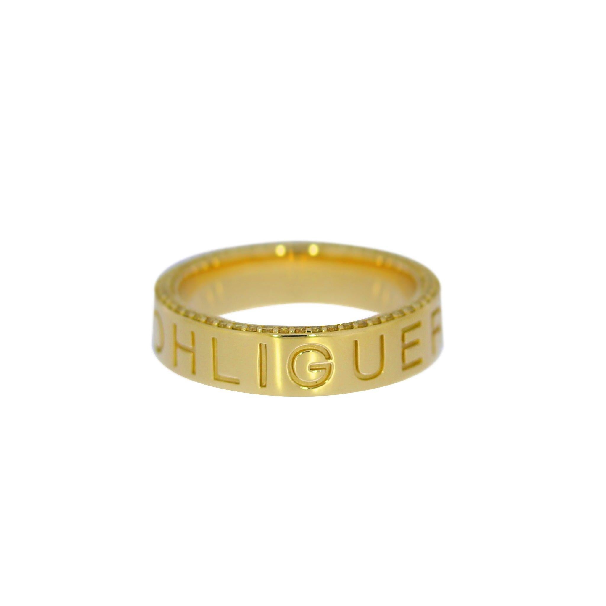 Im Angebot: Namesake-Ring aus 18 Karat Gelbgold mit gelben Diamanten () 2