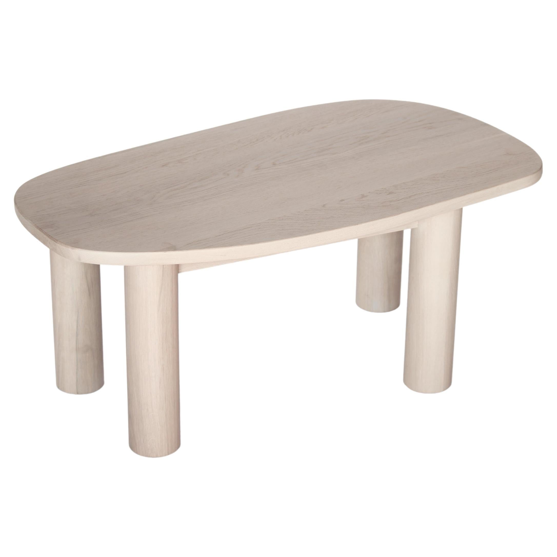 Ohm Coffee Table 32" by Sun at Six, Nude Coffee Table in Wood For Sale