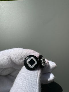 Ohrringe „Palacios del Sur – Granada“ – 18 Karat Weißgold mit Diamanten und Onyx
