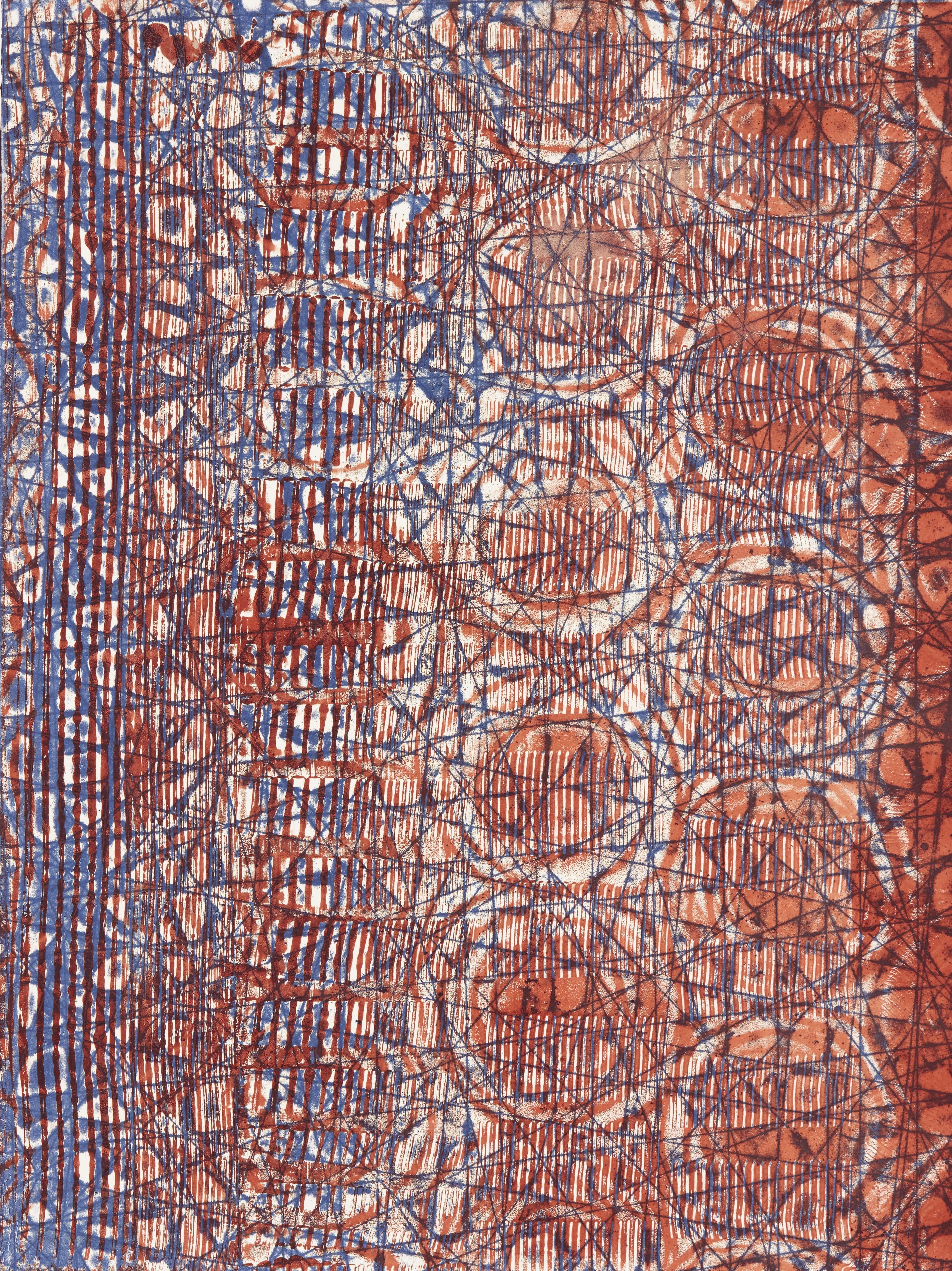 Oi Fortin Abstract Painting - Mousa, Original Abstract Monoprint