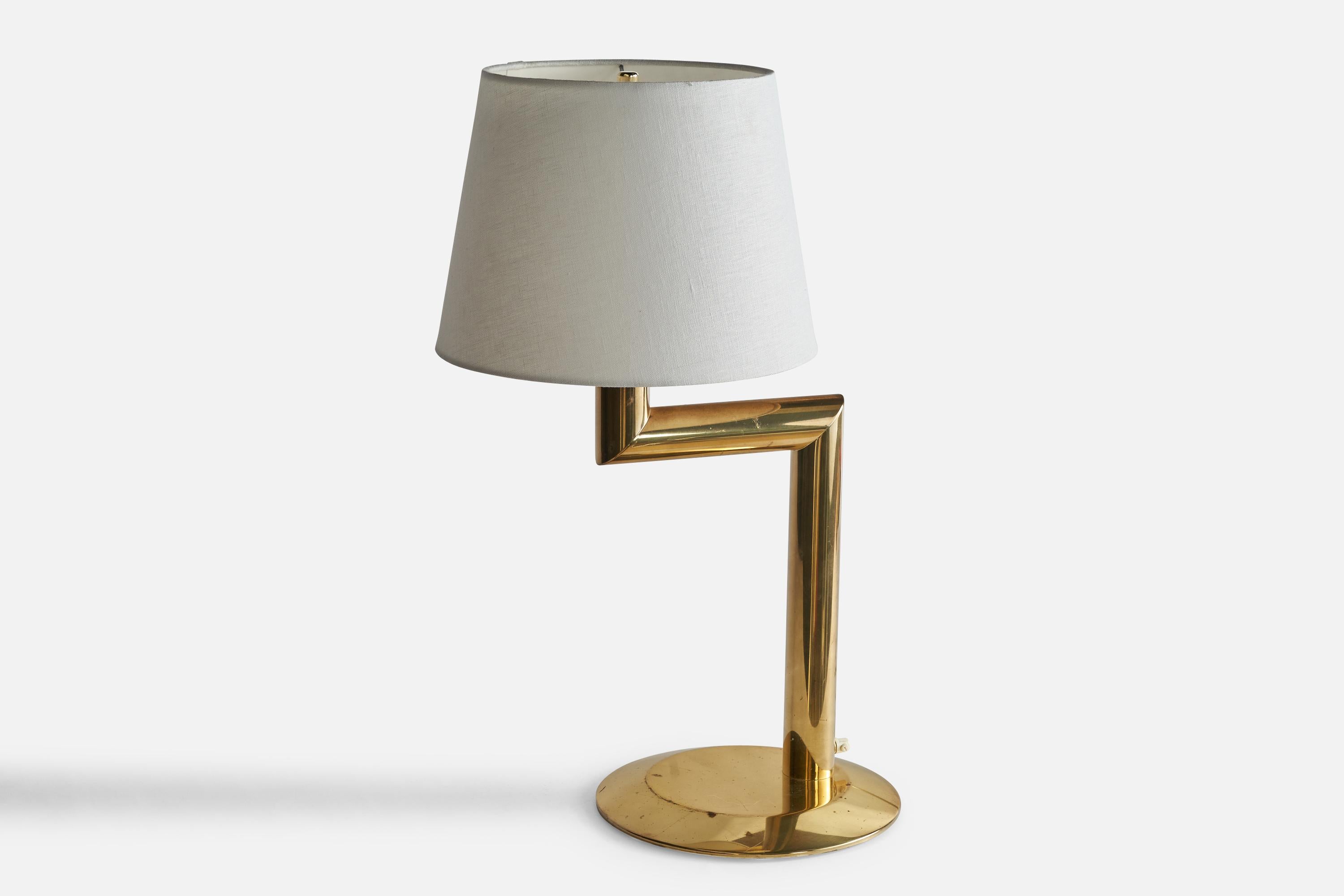 Swedish Öia, Table Lamp, Brass, Sweden, 1970s. For Sale