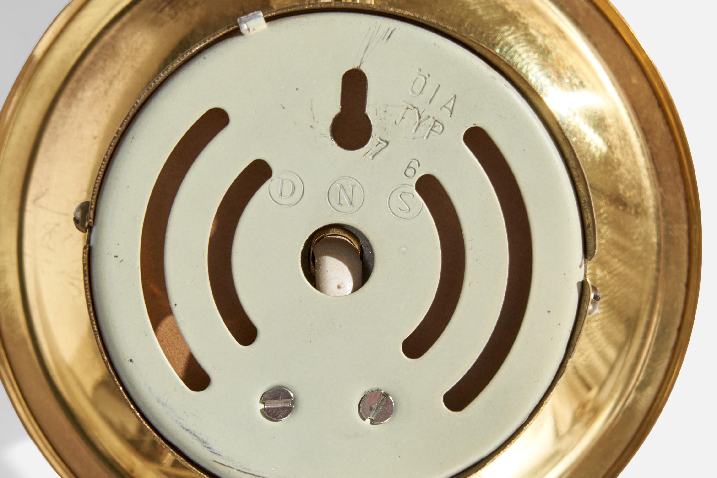 ÖIA, Wall Lights, Brass, Fabric, Sweden, 1970s 3