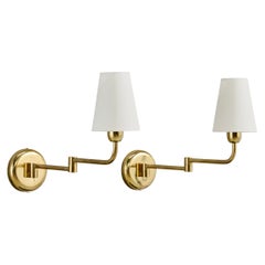 ÖIA, Wall Lights, laiton, Fabrice, Suède, années 1970