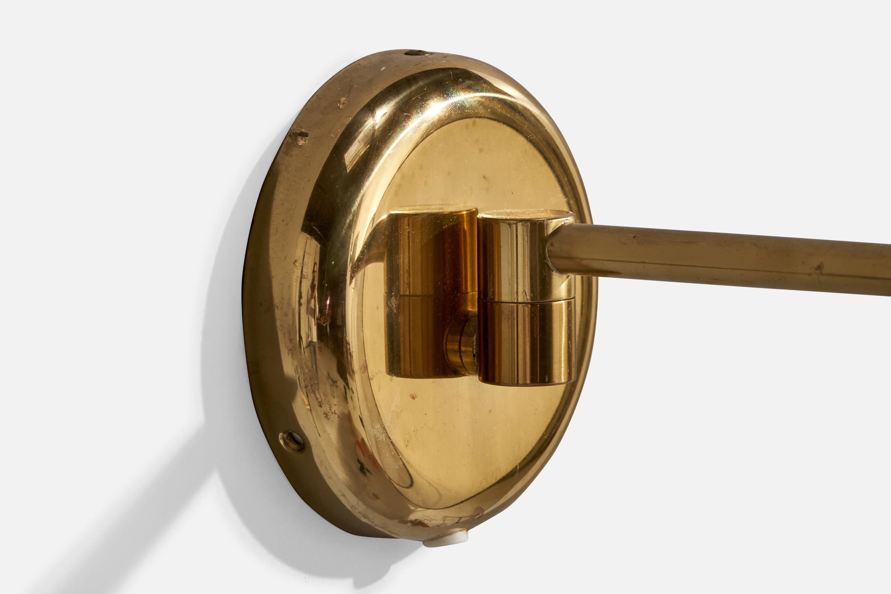 ÖIA, Wall Lights, Brass, Paper, Sweden, 1970s 1