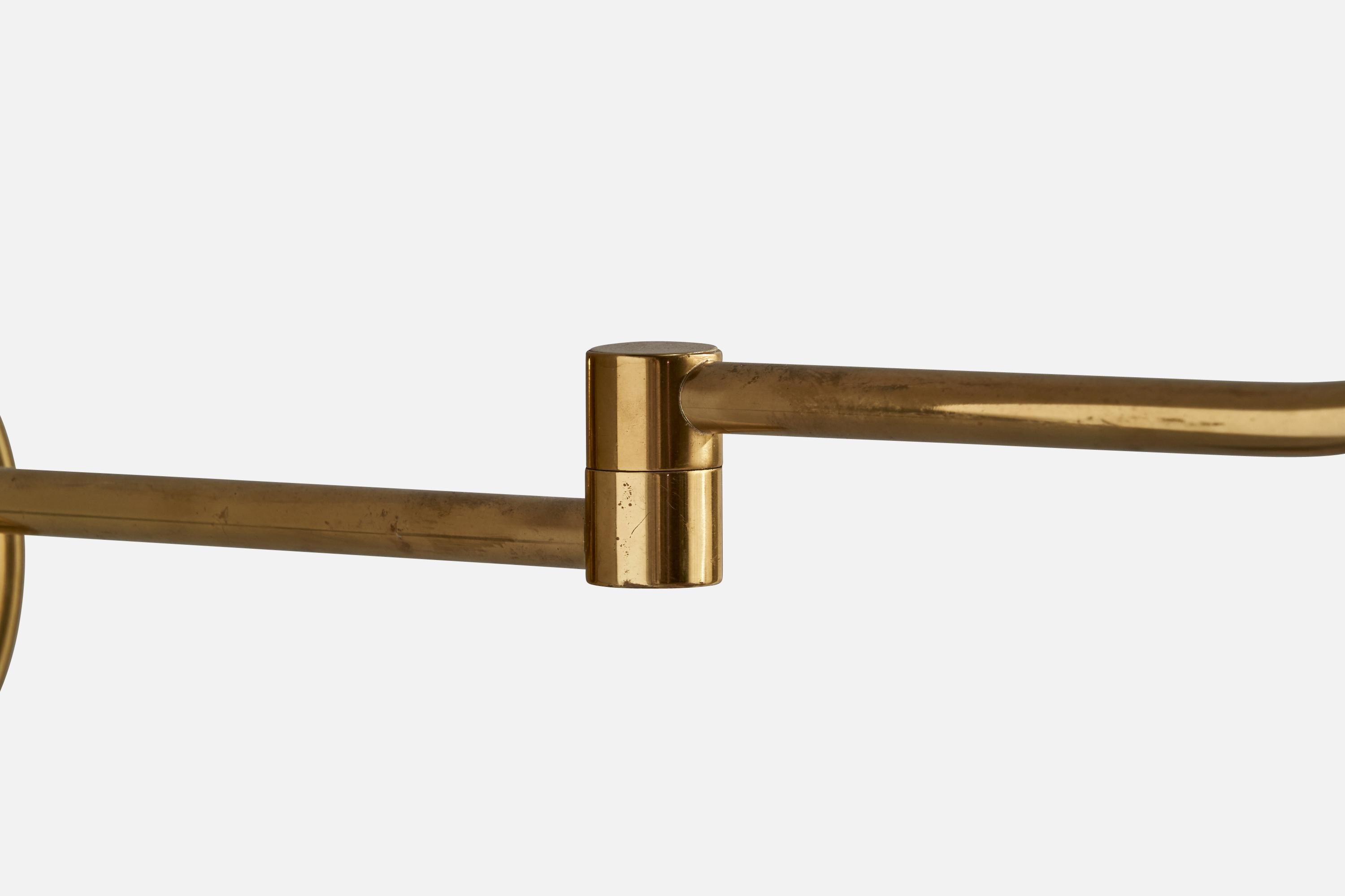 ÖIA, Wall Lights, Brass, Paper, Sweden, 1970s For Sale 2