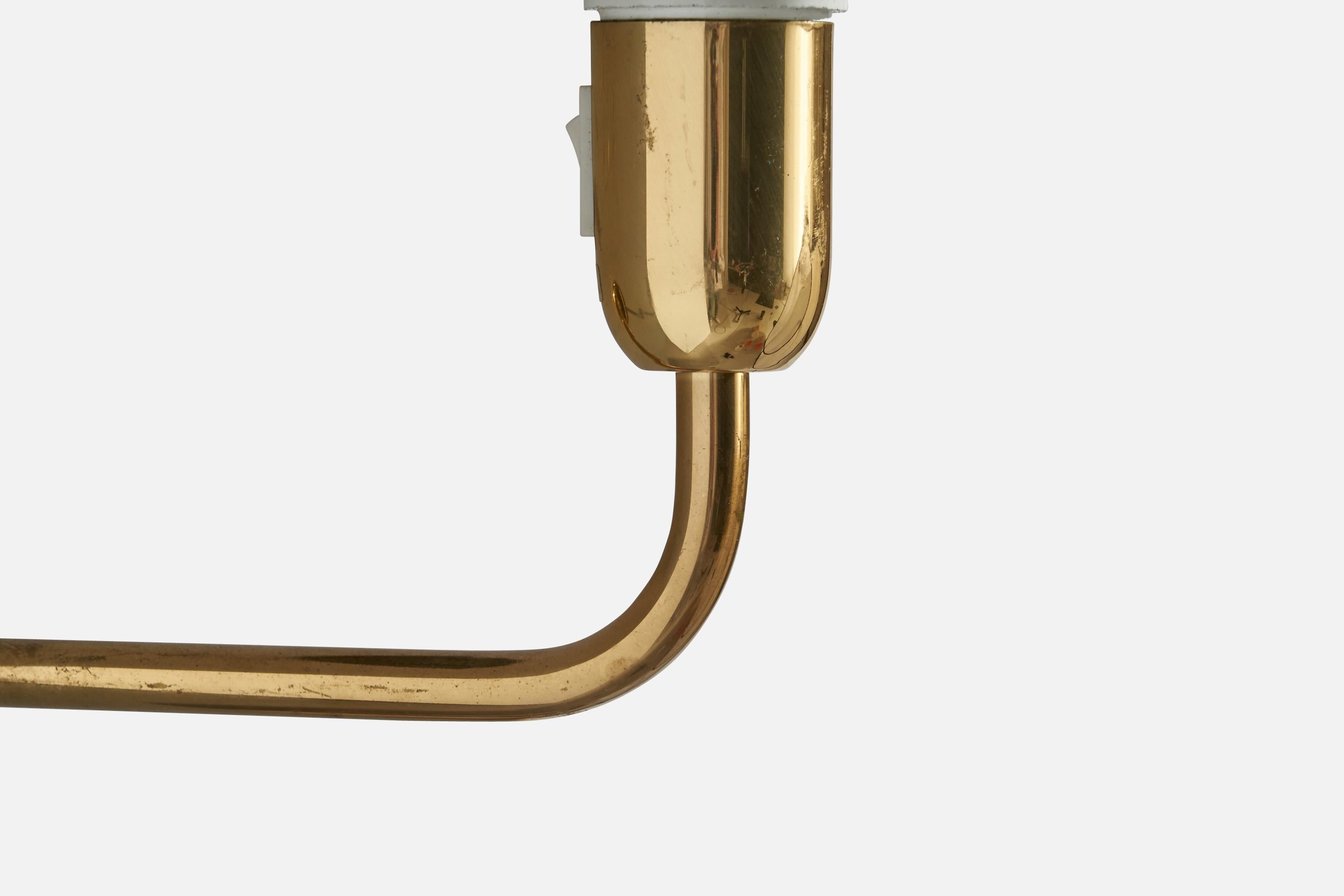 ÖIA, Wall Lights, Brass, Paper, Sweden, 1970s 3