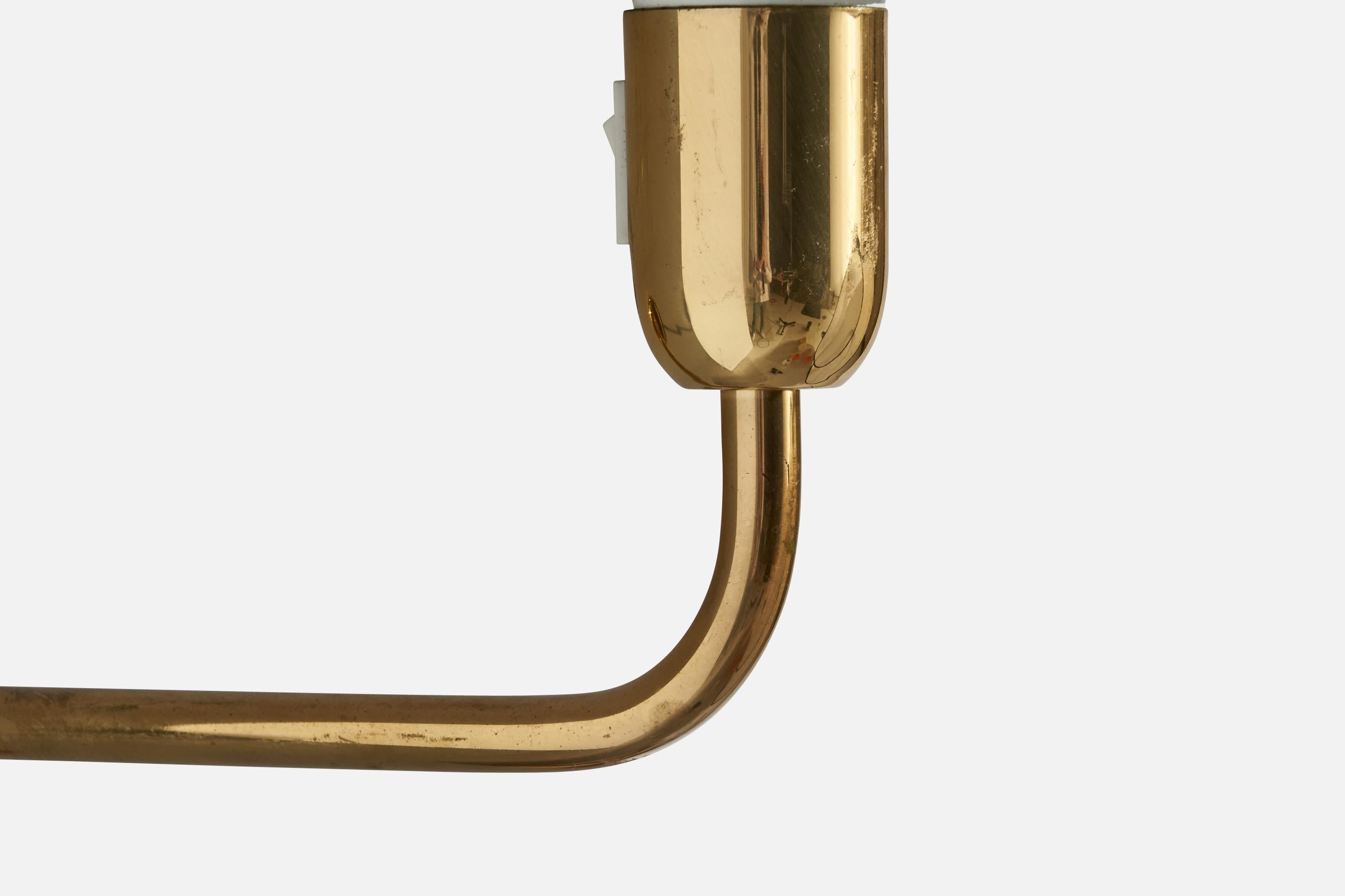 ÖIA, Wall Lights, Brass, Paper, Sweden, 1970s For Sale 3