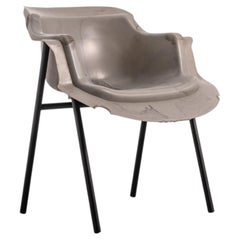 Oiko Design Office GR02 Armchair, Black Recycled Plastic, Modern Style