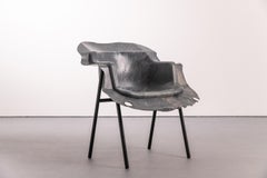 Poltrona Oiko Design Office GR05, plastica riciclata nera, stile moderno