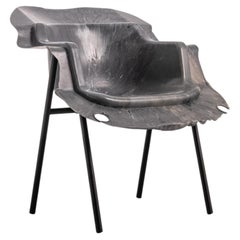 Poltrona Oiko Design Office GR05, plastica riciclata nera, stile moderno