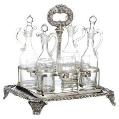 Oil and vinegar set in a shell - 19th century