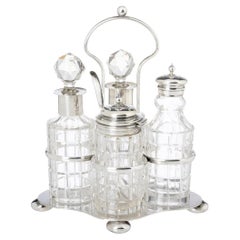 Oil and vinegar set in a shell