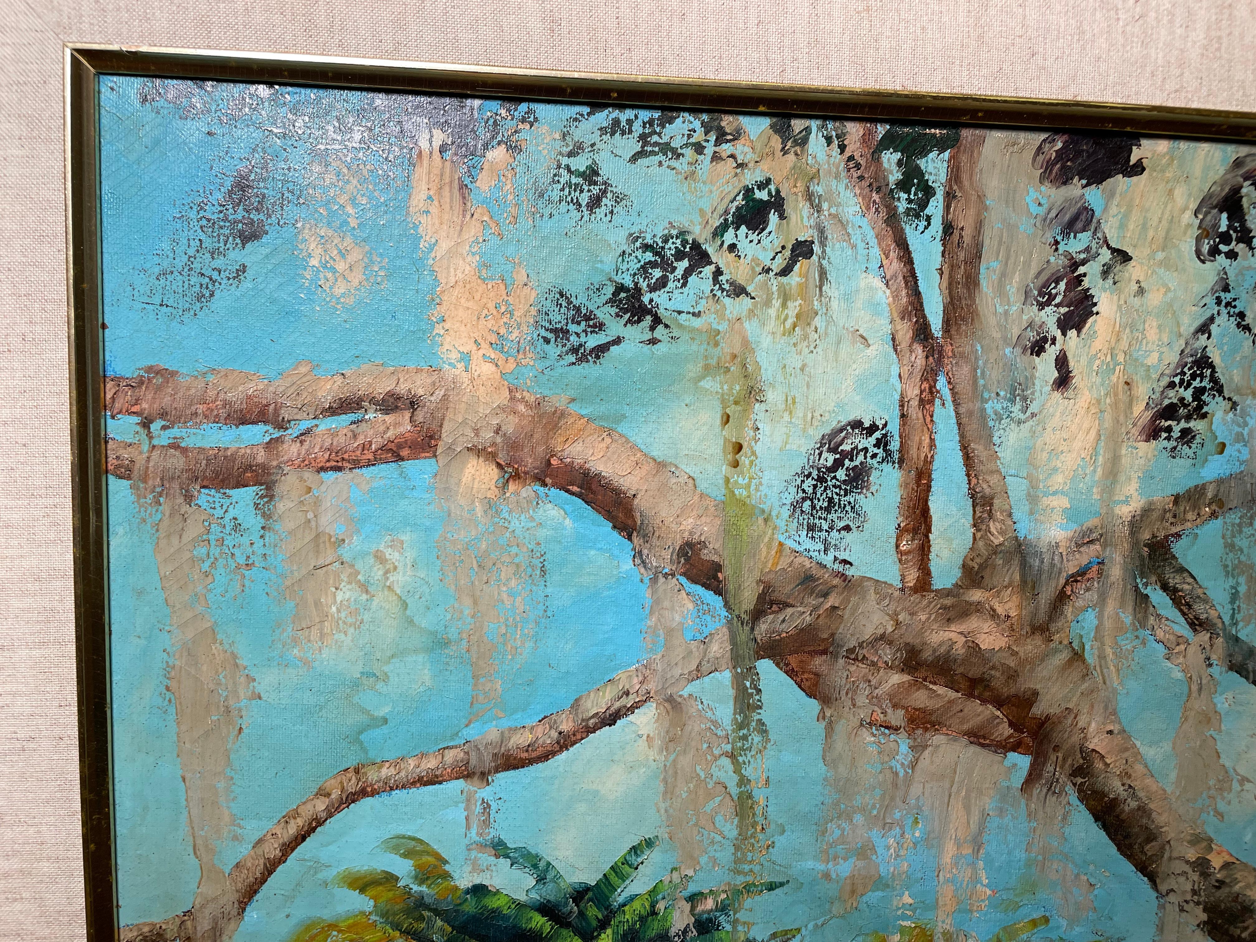 Oil Canvas Of A Banana Plantation Countryside House For Sale 10