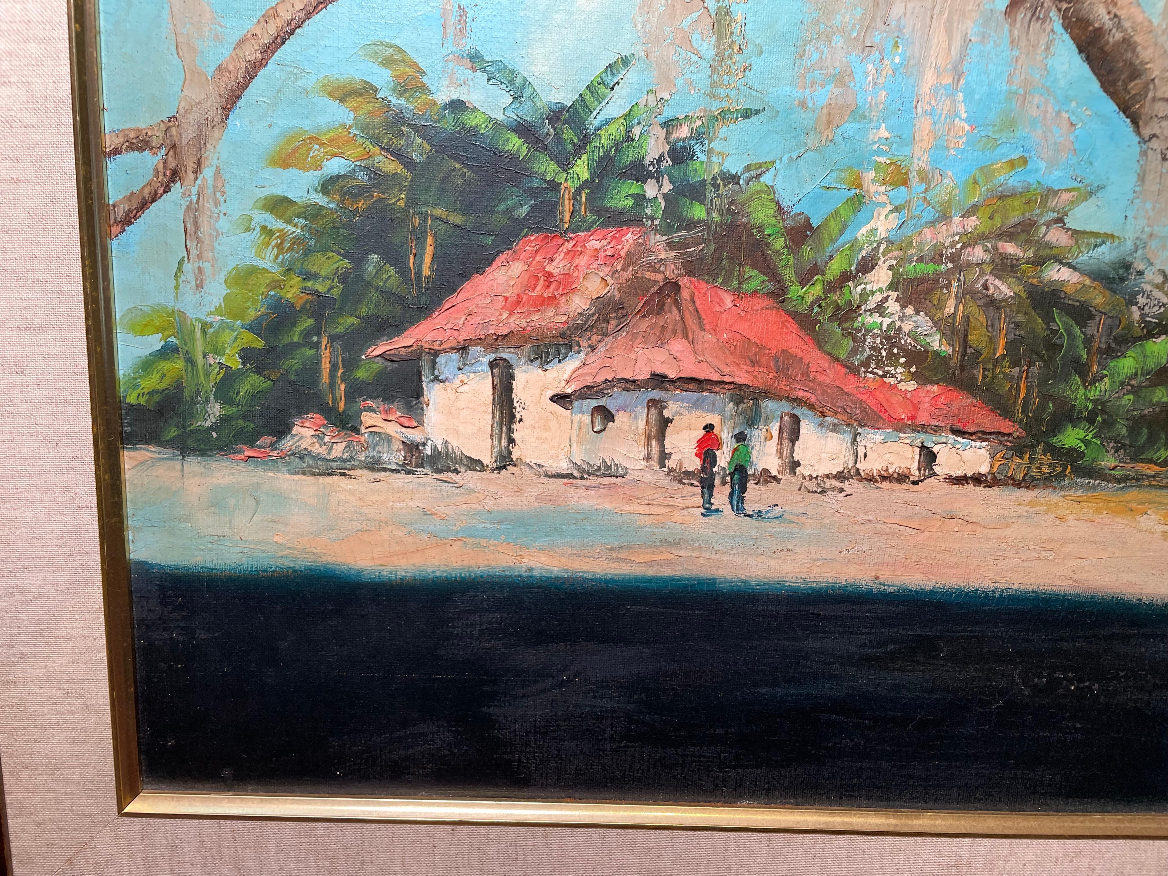 Oil Canvas Of A Banana Plantation Countryside House For Sale 11