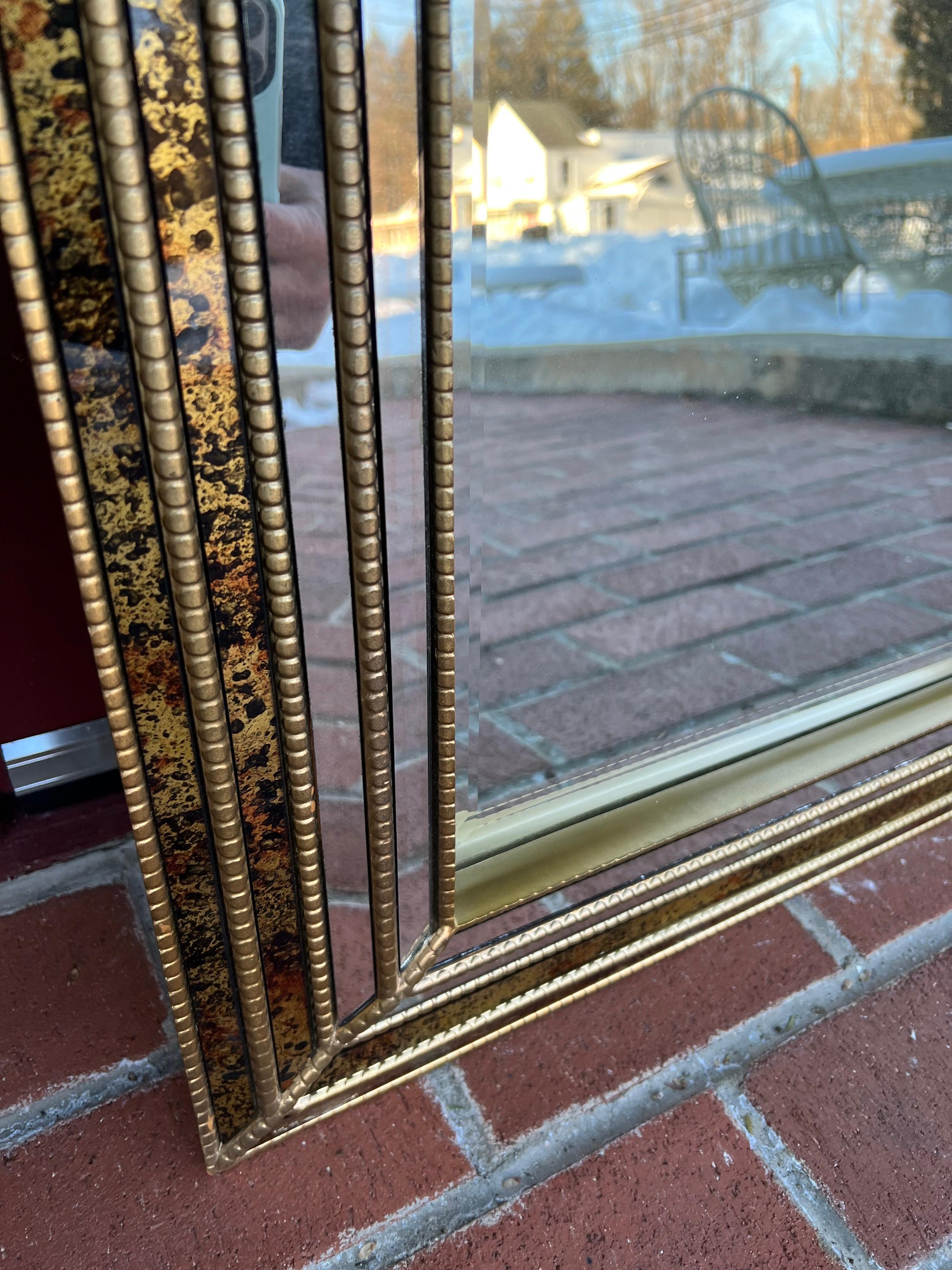 Oil Drip Beveled Mirror Attributed to LaBarge 3