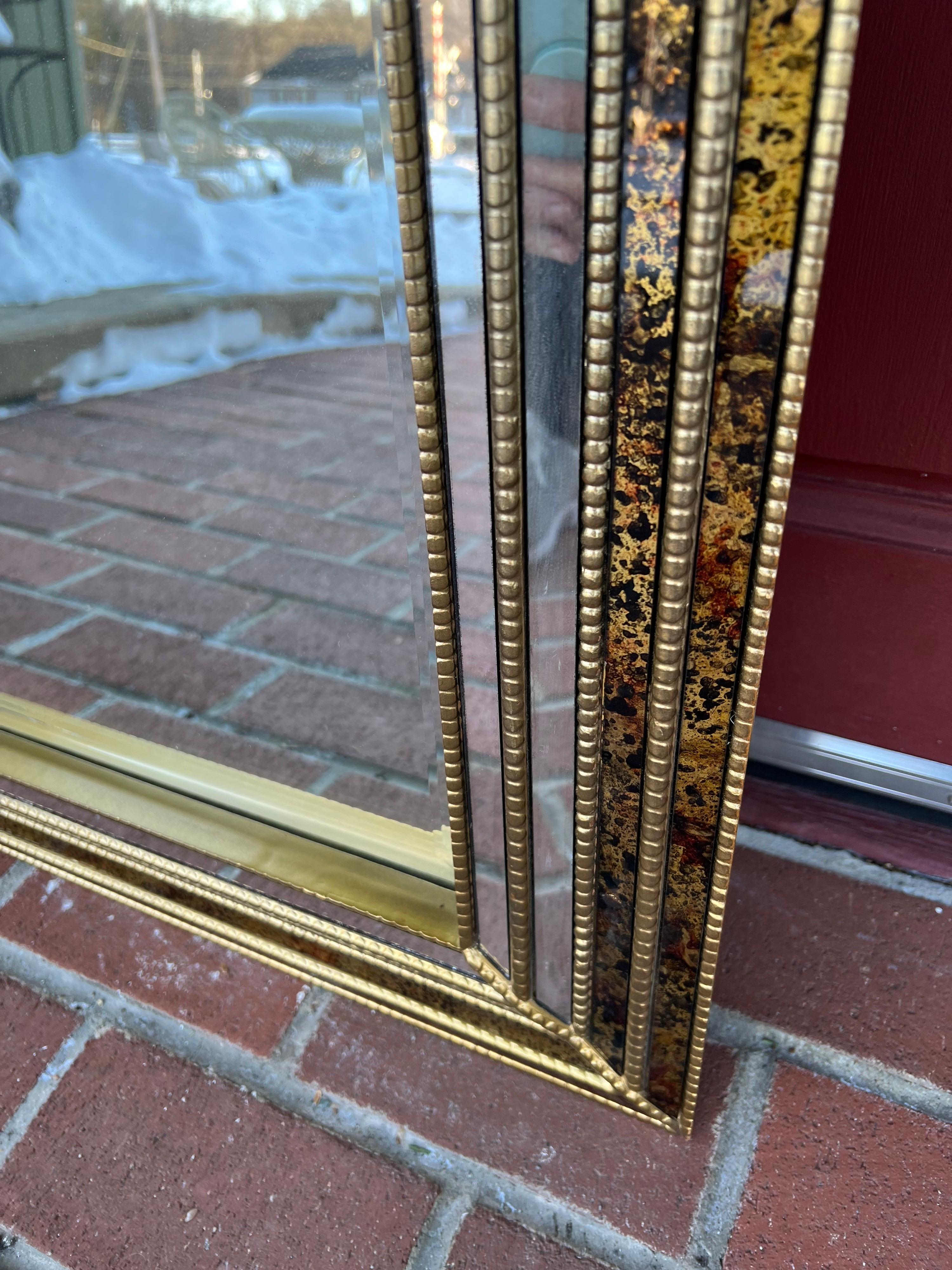 Oil Drip Beveled Mirror Attributed to LaBarge 11