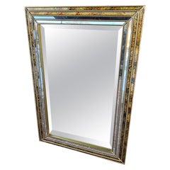 Oil Drip Beveled Mirror Attributed to LaBarge