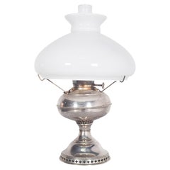 Oil-fired Table Lamp in Chromed Metal