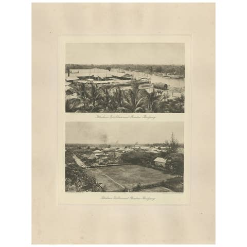 Oil Industry at Rantau-Pandjang, Sumatra - Dutch East Indies, ca.1910