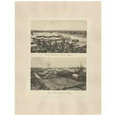 Oil Industry at Rantau-Pandjang, Sumatra - Dutch East Indies, ca.1910